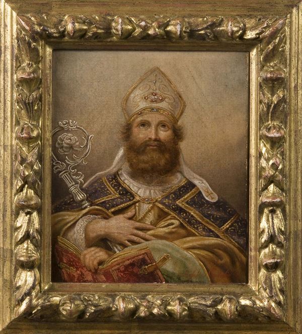 Pittore del XIX secolo Santo Vescovo
