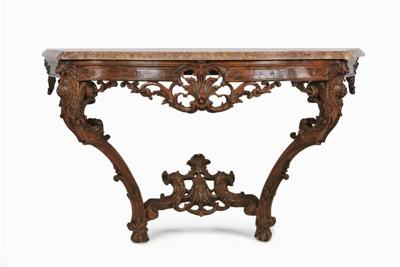 Console in legno intagliato, XVIII secolo  - Auction Antiques and Old Masters - Cambi Casa d'Aste
