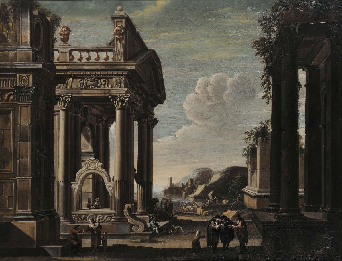 Viviano Codazzi (1604-1670), Ambito Dicapricci Architettonici con Figure