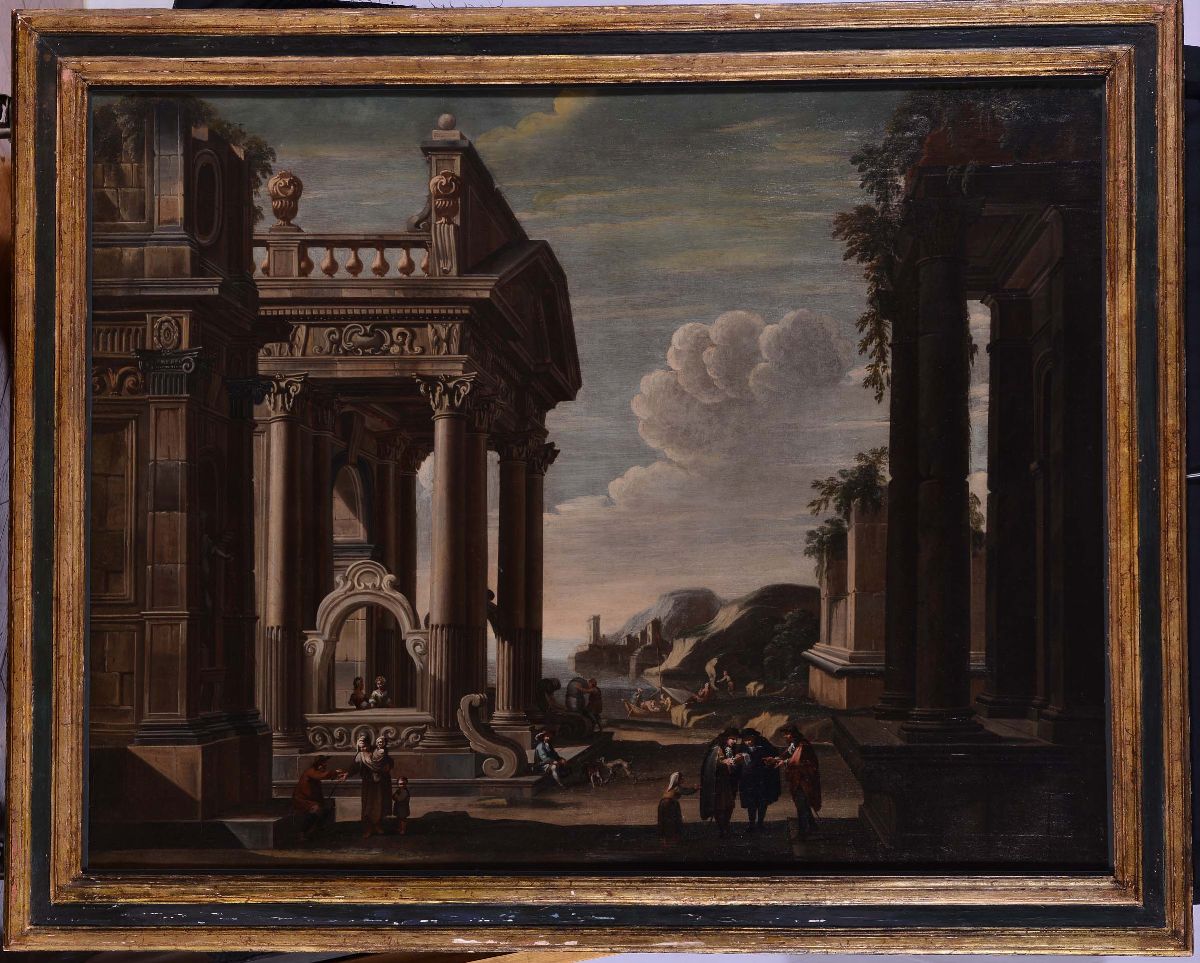 Viviano Codazzi (1604-1670), Ambito Dicapricci Architettonici con Figure