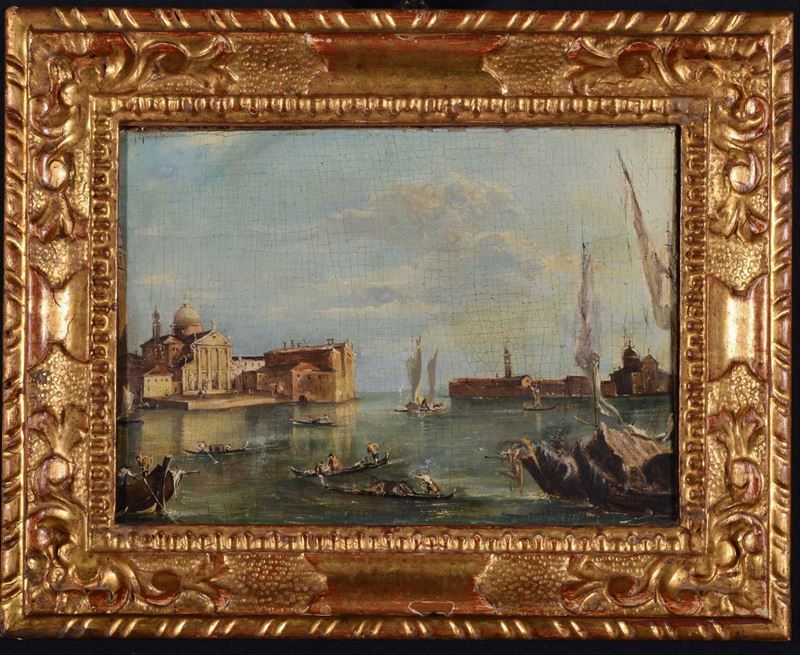 F.Guardi, alla maniera di Chiesa di San Giorgio Maggiore  - Auction Antiques and Old Masters - Cambi Casa d'Aste