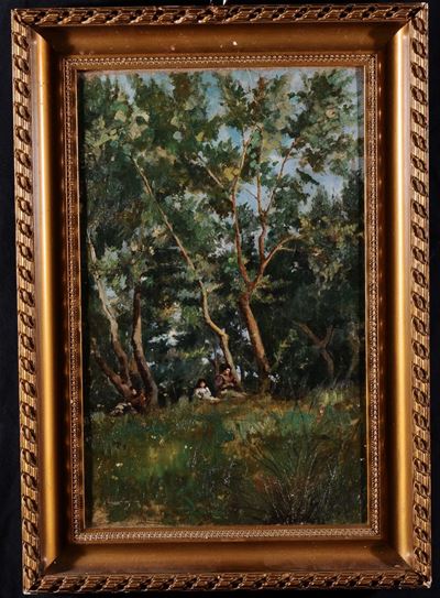 Anonimo del XIX Secolopic-nic nel Bosco