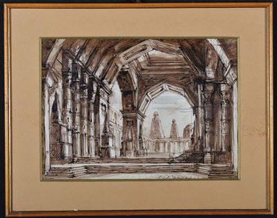 Nikolai Alexandrovich Benois (1901-1988)decoro per Semiramide di Rossi, 1962-63