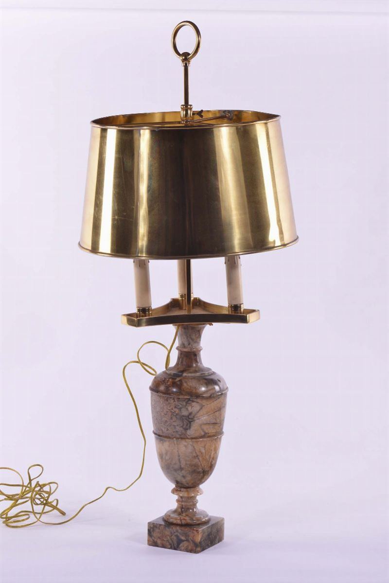 Lampada in alabastro, inizio XIX secolo  - Auction Antiques and Old Masters - Cambi Casa d'Aste