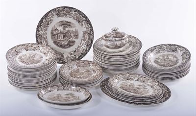 Servizio di Piatti Wedgwood con Decoro a Chinoiserie