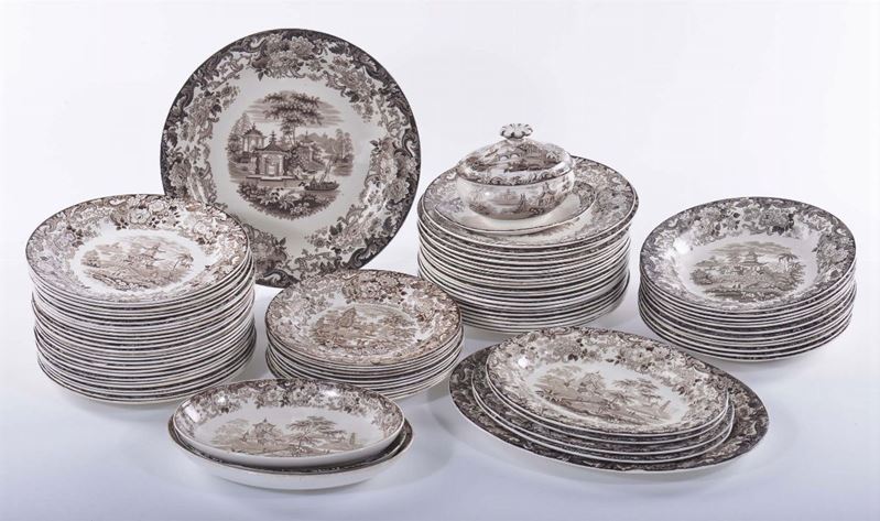 Servizio di piatti wedgwood con decoro a chinoiserie  - Auction Antiques and Old Masters - Cambi Casa d'Aste