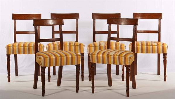 Sei sedie, XIX secolo