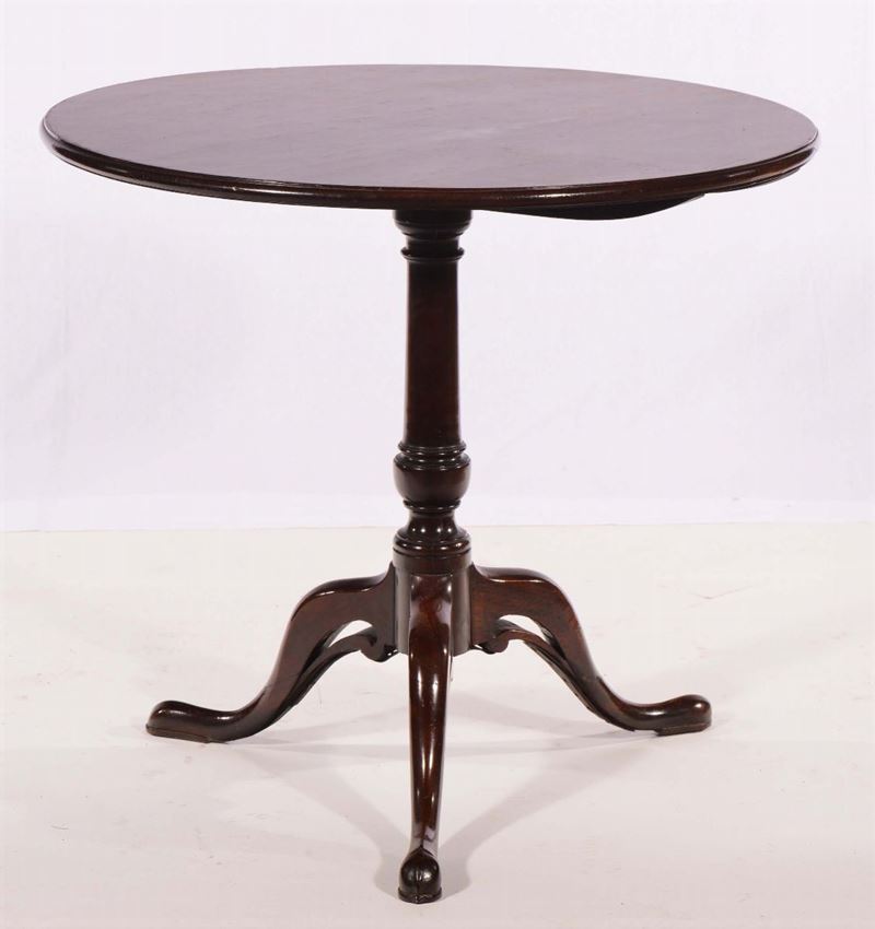 Tavolo circolare tripode in mogano  - Auction Antiques and Old Masters - Cambi Casa d'Aste