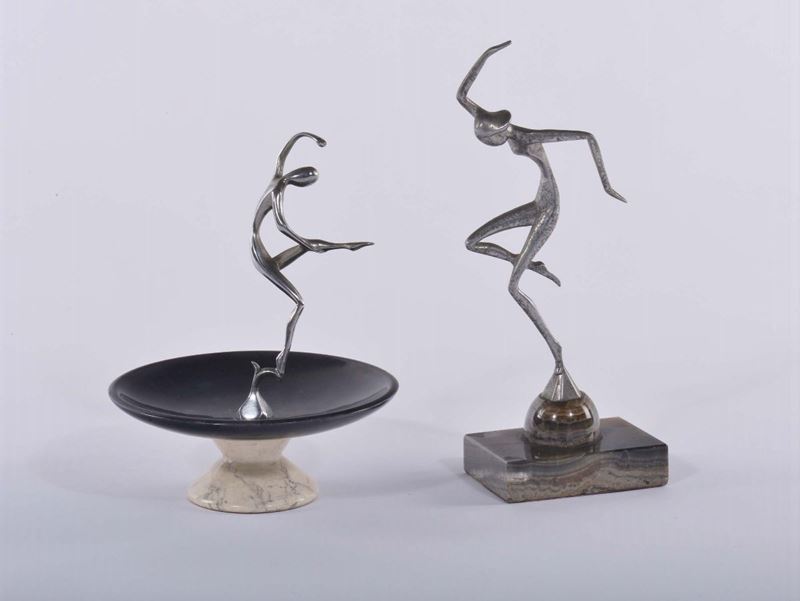Manifattura non indentificata Due danzatrici  - Auction Decorative Arts of XX Century - I - Cambi Casa d'Aste