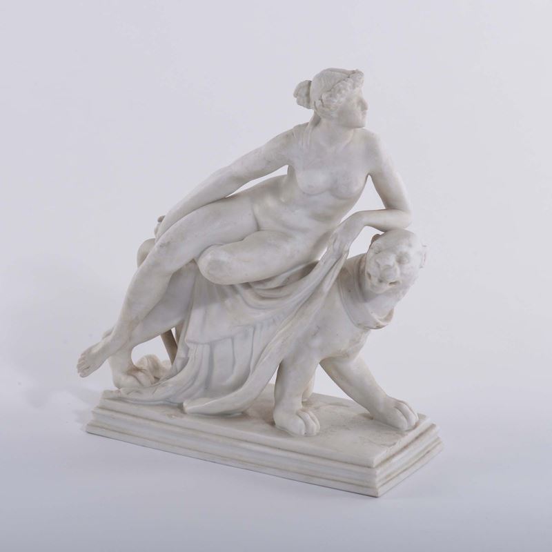 Gruppo in porcellana bianca raffigurante Ratto di Europa  - Auction Antiques and Old Masters - Cambi Casa d'Aste