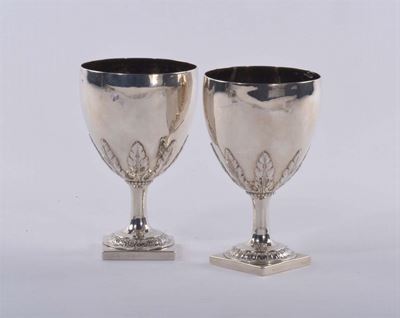 Coppia di Calici in Argento