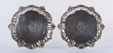 Coppia di Salver in Argento