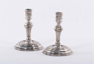 Coppia di Piccoli Candelieri in Argento