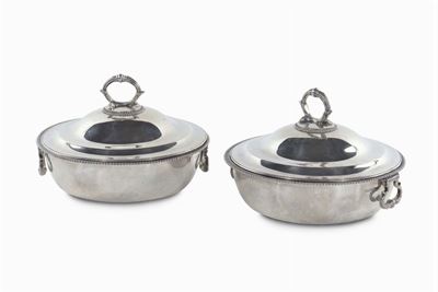 Coppia di Zuppiere in Argento