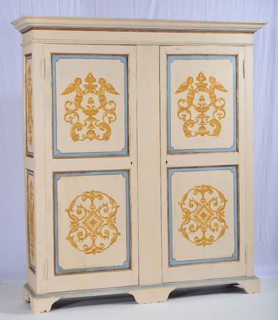 Armadio a Due Ante in Legno Laccato, XX Secolo