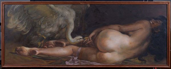 Mattia Traverso (1885-1956), attribuito a Leda e il cigno