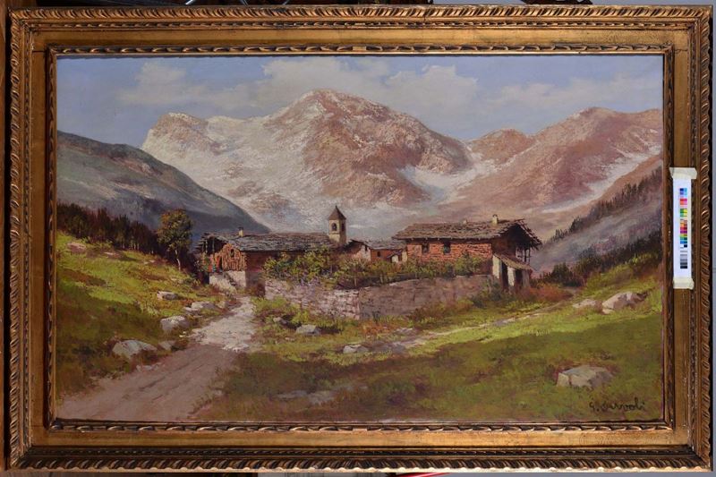 G. Servoli (XIX-XX secolo) Paesaggio montano  - Asta Asta a Tempo 9-2014 - Cambi Casa d'Aste