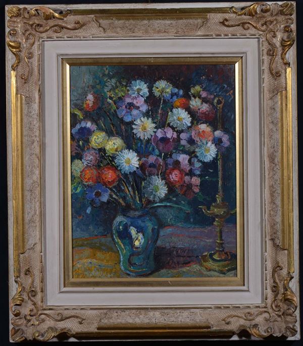 Leandro Vaccari (1905-1979) Vaso di fiori, 1954