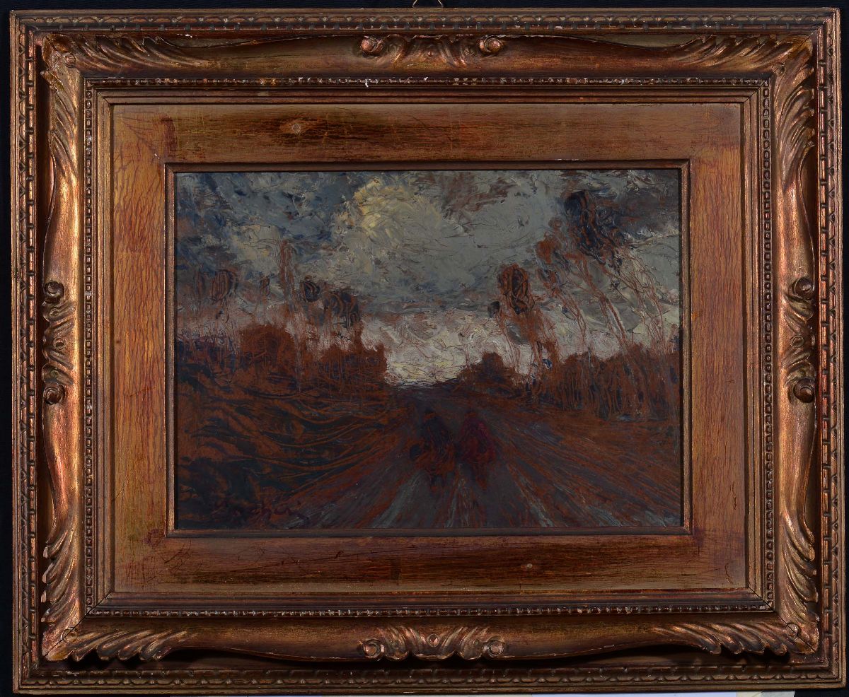 Giuseppe Sacheri (1863-1950)strada con Alberi