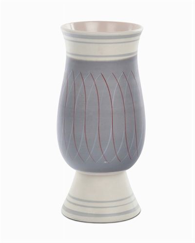 Alfred Read Burgess - Poole Pottery Ltd - Freeformvase Purple Mod. 704 Pr.p