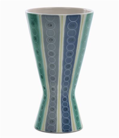 Alfred Read Burgess - Poole Pottery Ltd.- Freeformvase Mod. 715/p.lt.