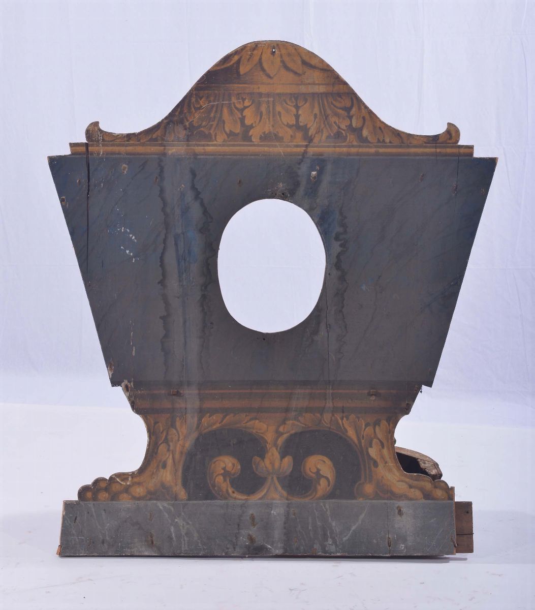 Cornice Neoclassica in Legno Laccato Bianco con Fregi Dorati