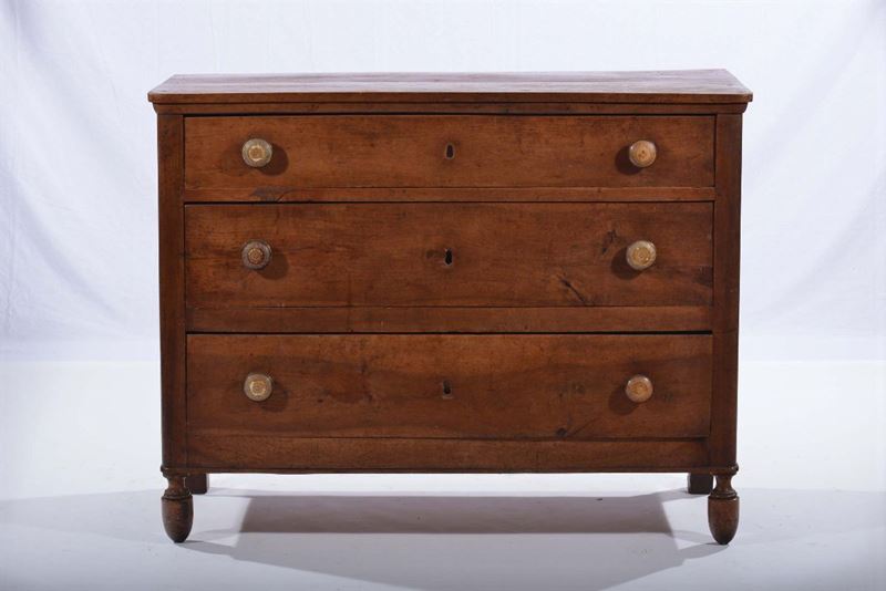 Comò a tre cassetti, XIX secolo  - Asta Antiquariato e Dipinti Antichi - Cambi Casa d'Aste