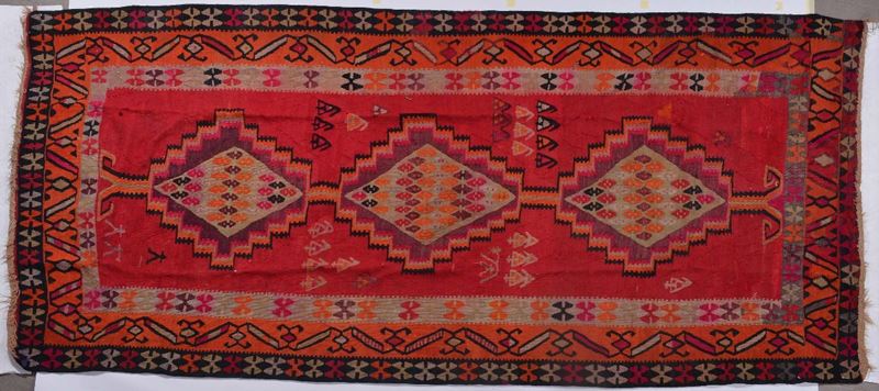 A Persia Kilim mid 20th century.Good condition.  - Auction Ancient Carpets - Cambi Casa d'Aste