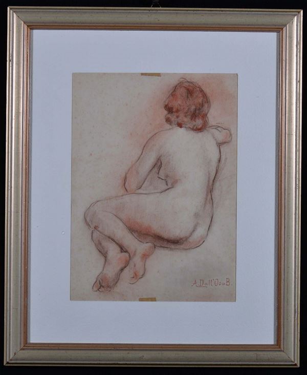 Angelo Dall'Oca Bianca (1858-1952) Nudo femminile
