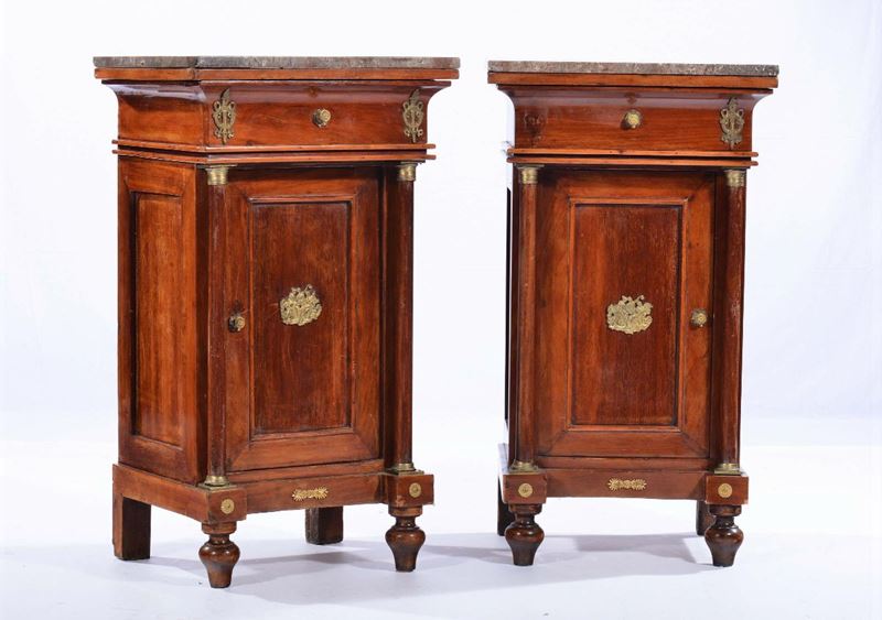 Due comodini tardo-Impero  - Auction Antiques and Old Masters - Cambi Casa d'Aste