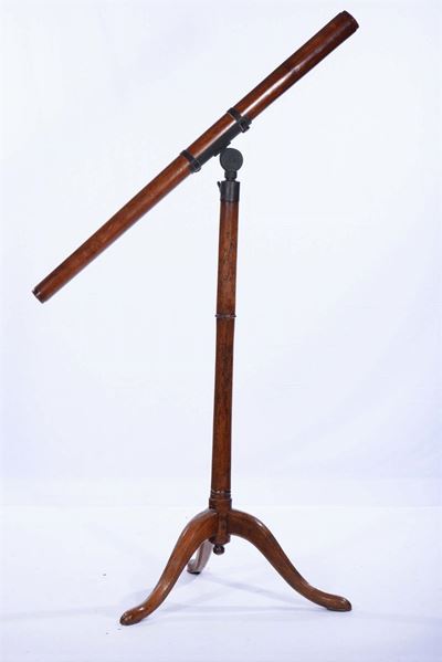 Cannocchiale in Legno con Cavalletto, XIX Secolo
