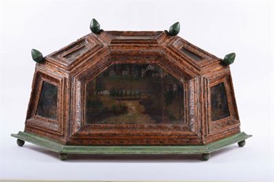 Teca in Marquetterie di Paglia, XVIII Secolo