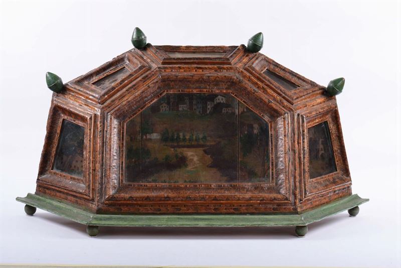 Teca in marquetterie di paglia, XVIII secolo  - Asta Antiquariato e Dipinti Antichi - Cambi Casa d'Aste