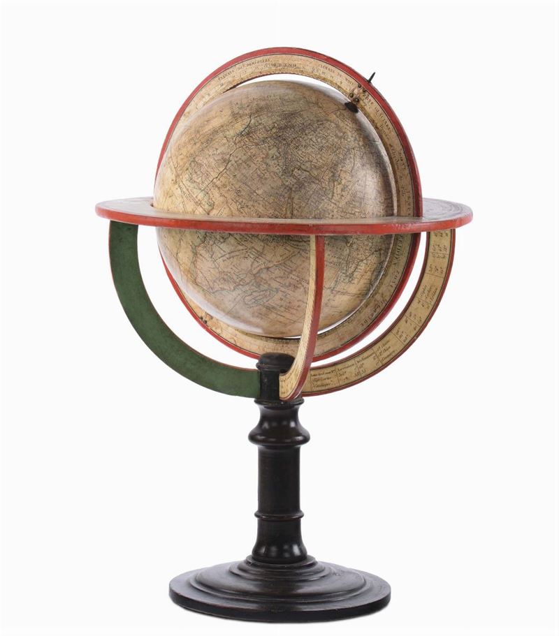 Globo terrestre Lapie, 1830 circa  - Asta Antiquariato e Dipinti Antichi - Cambi Casa d'Aste