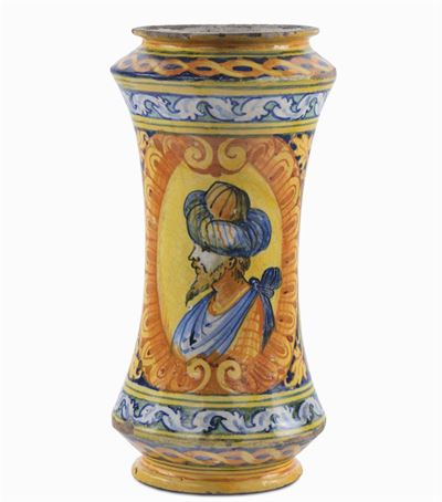 Albarello in Maiolica Policroma, Faenza XVI Secolo