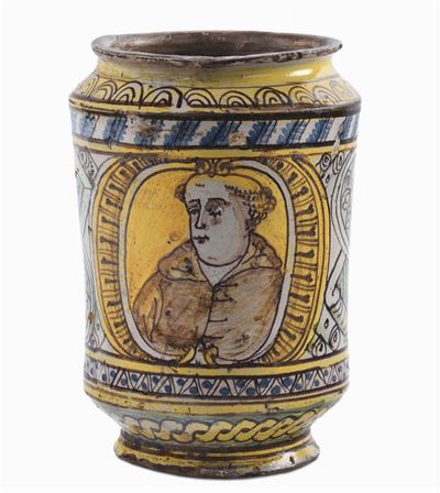 Albarello in Maiolica, Burgio XVIII Secolo