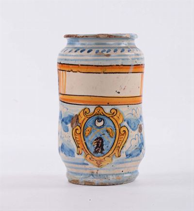 Piccolo Albarello in Maiolica, Montelupo XVIII Secolo