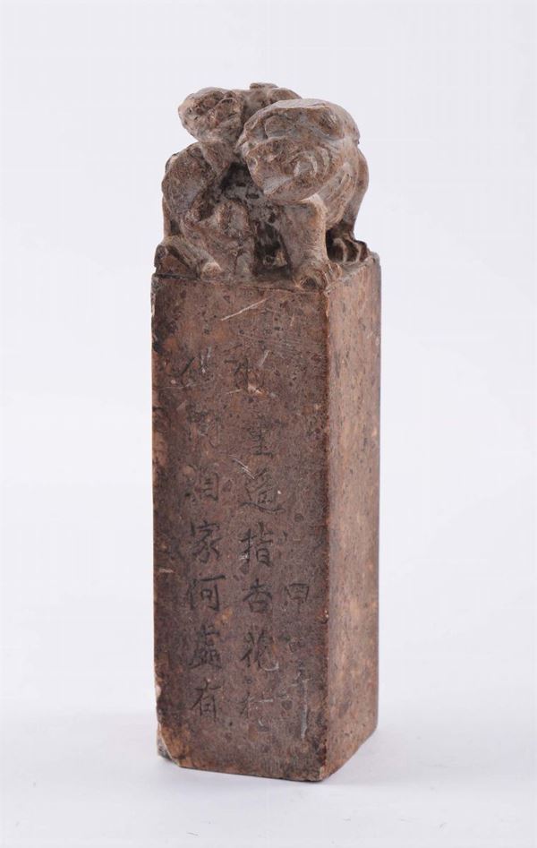 Sigillo in pietra dura, Cina XX secolo