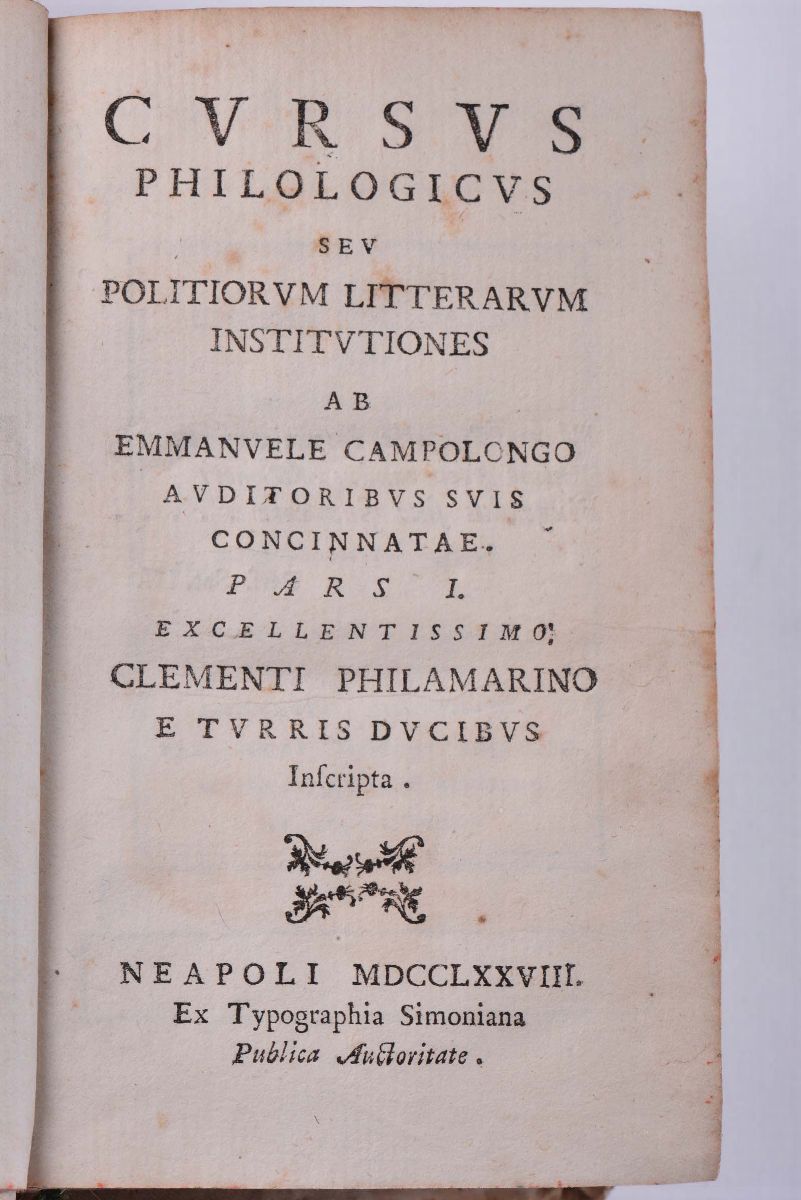 Quattro Piccoli Tomi del Curus Philologicus