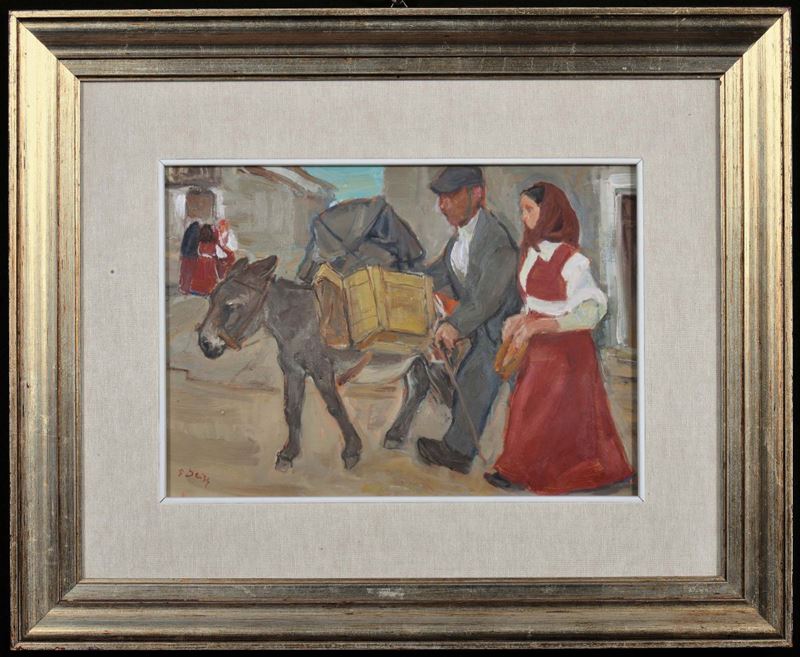 Stanis Dessy (1900-1986) Figure sarde  - Auction 19th and 20th Century Paintings - Cambi Casa d'Aste