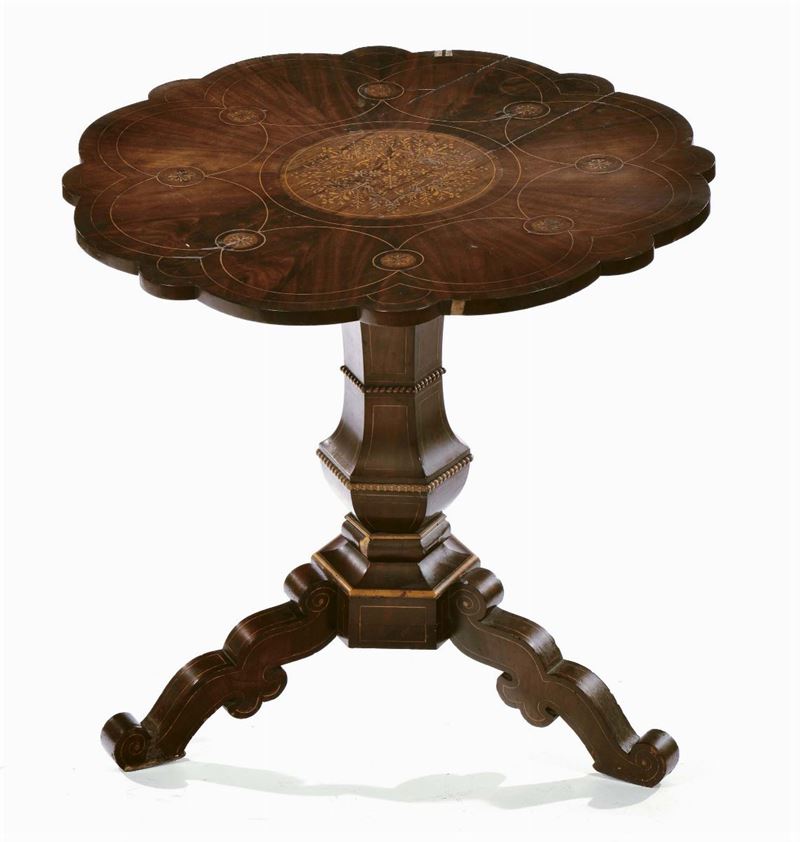Tavolino gamba centrale, XIX secolo  - Asta Antiquariato e Dipinti Antichi - Cambi Casa d'Aste
