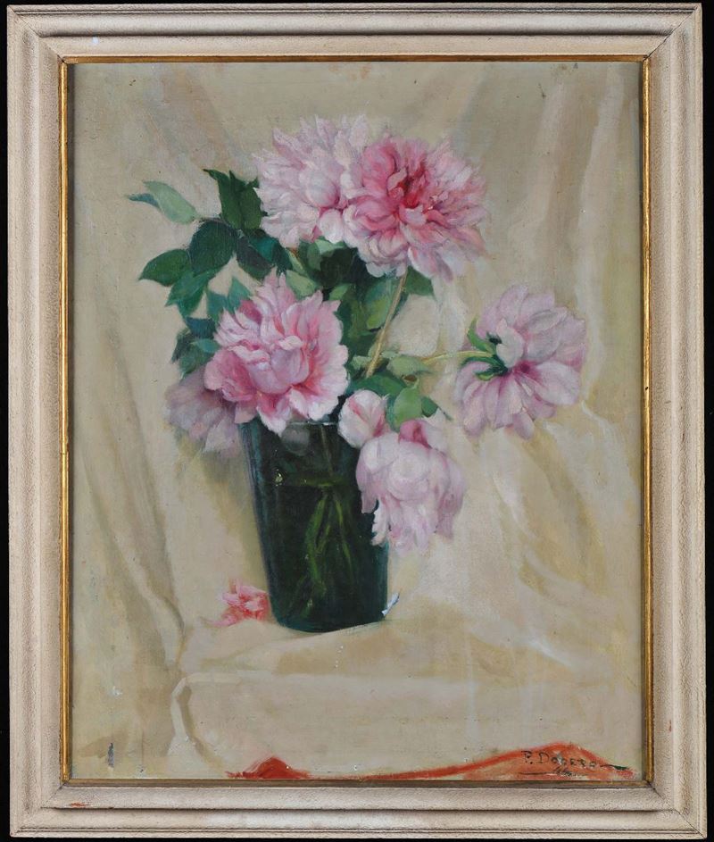 Pietro Dodero (1882-1967) Natura morta con fiori  - Asta Dipinti del XIX e XX secolo - Cambi Casa d'Aste