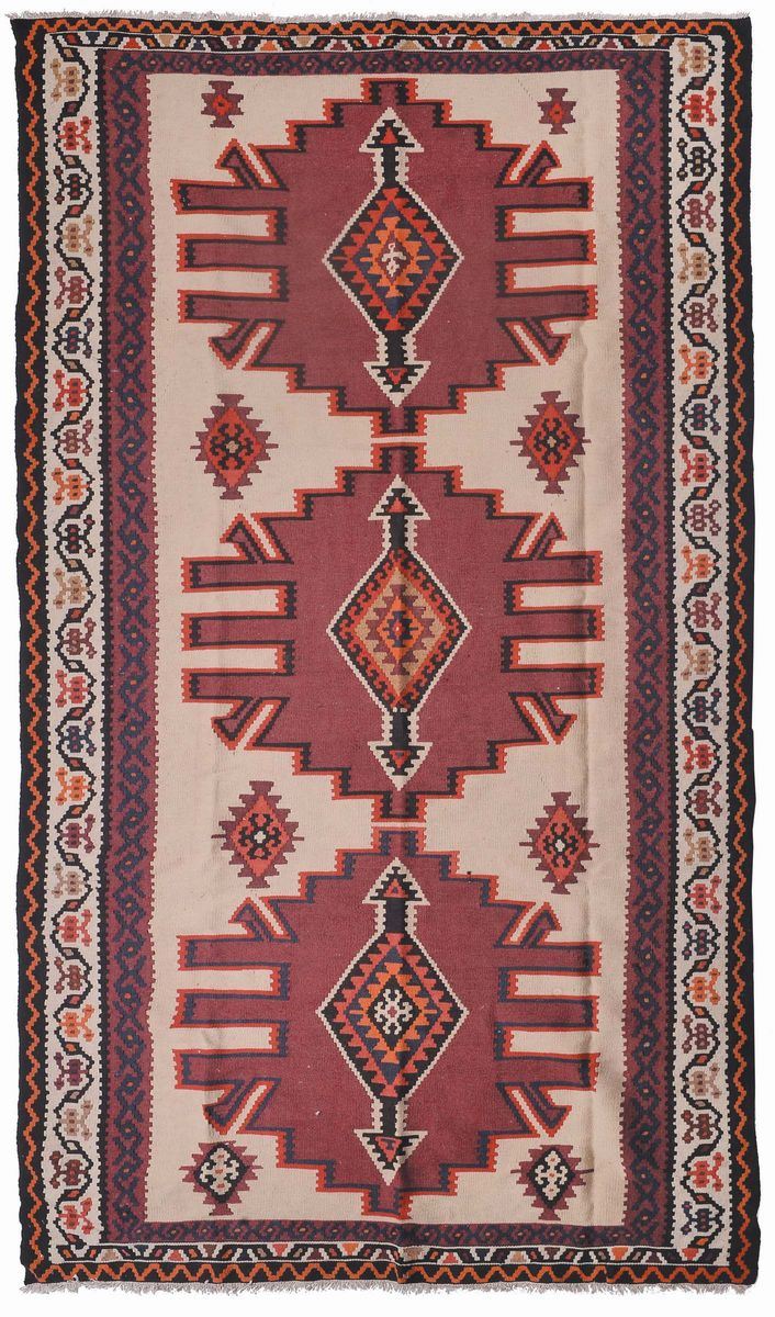 A Persia Kilim early 20th century.Good condition.  - Auction Ancient Carpets - Cambi Casa d'Aste