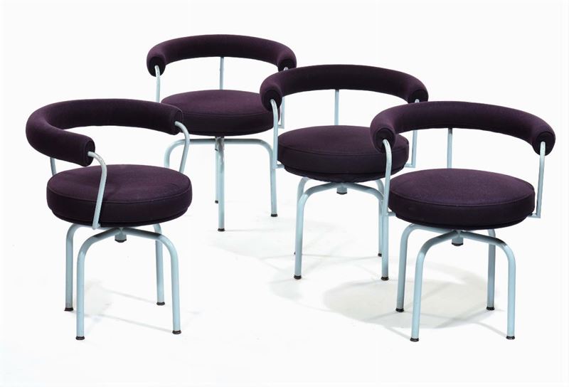 Le Corbusier - Jeanneret - Perriand Quattro sedie mod. LC7  - Asta Arti Decorative del XX secolo - I - Cambi Casa d'Aste