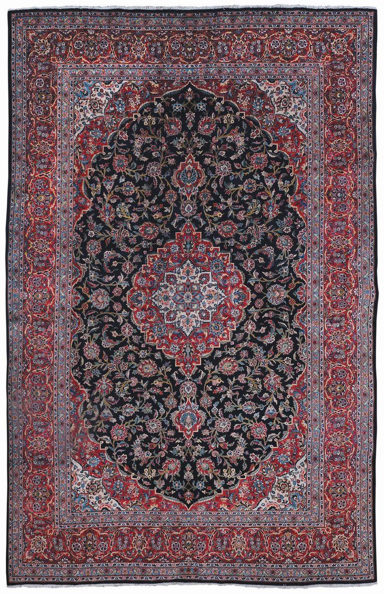 Tappeto persiano Kashan, XX secolo  - Asta Tappeti Antichi - Cambi Casa d'Aste
