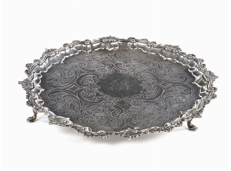 Salver in argento, Londra 1796  - Asta Antiquariato e Dipinti Antichi - Cambi Casa d'Aste