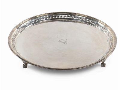 Grande Salver in Argento, Sheffield 1888 James Dixon