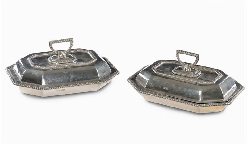 Coppia di legumiere in argento, Londra 1898  - Auction Antiques and Old Masters - Cambi Casa d'Aste