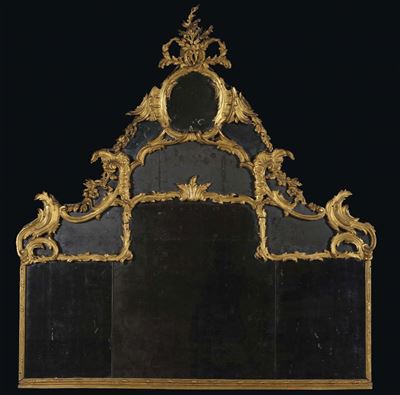 Caminiera in Legno Intagliato e Dorato, XVIII Secolo