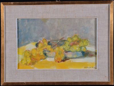 Orlando Grosso (1882-1968)L'uva D'oro nella Vaschetta D'argento